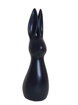 Keramik Hase "Findus", 29 cm - Blickfang für Ihre Osterdeko in Schwarz - 2