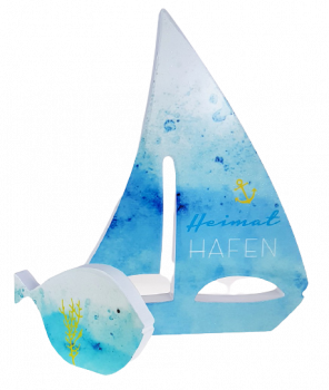 Segelschiff "Marina", maritime Raumdeko aus Holz - 5