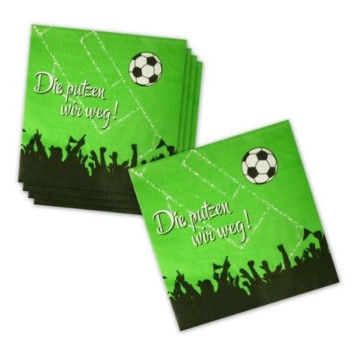 Fussball-Serviette "Fussball Liebe" - Die putzen wir weg!