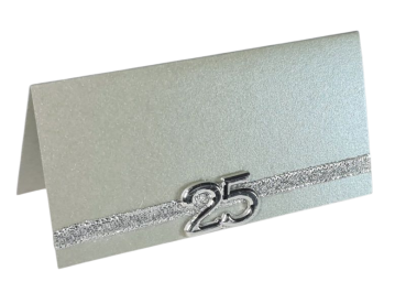 Tischkarte zur Silberhochzeit oder Jubiläum