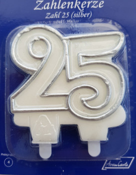 Zahlenkerze 25, Tortenkerze - 2