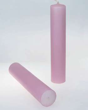 Stabkerze 200/40 mm in Rosa. Kerzendek- 3