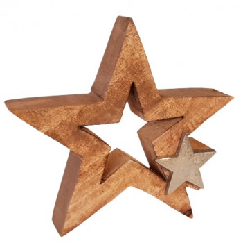 Offener Stern 20 cm aus Holz
