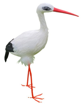 Großer Storch mit Federn, 46 cm