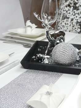 Strassband silber