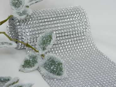 Strassband silber