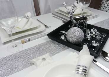 Strassband silber