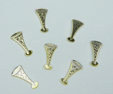 10 Streukelche, Sektgläser, silber oder gold - 3
