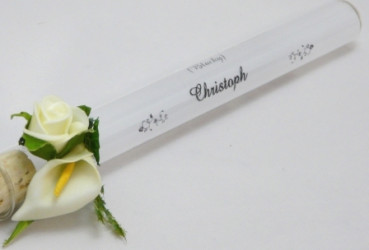 Gastgeschenke, Glasröhrchen, Reagenzglas, rose, calla, Bedruckt