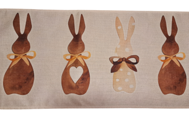 Tischläufer "Osterhase" aus feinem Leinen, 183 cm x 33 cm - 1