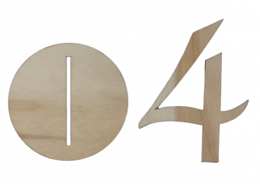 Tischnummern aus Holz, 11 cm von 1 bis 10  - 3