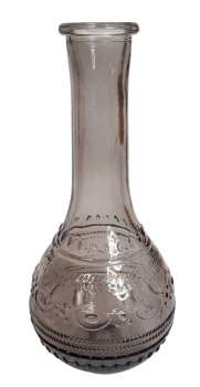 Bauchige Vase mit Ornamenten 17 cm, rauchschwarz - 3