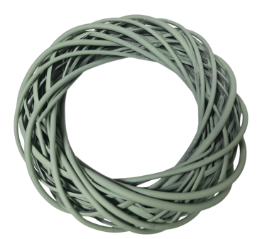 Preview: Weidekranz aus echten Weidezweigen in Salbeigrün und Jadegrün mit abnehmbarem Zinkeinsatz