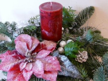 Weihnachtsdeko - geeister Weihnachtsstern. Tischdeko-online zu Weihnachten 4