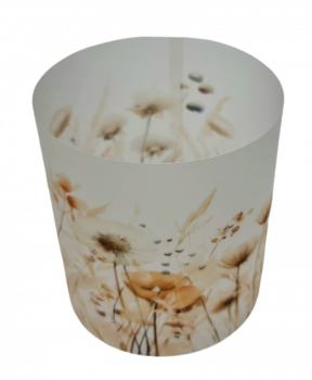 Tischlicht aus Pergamentpapier mit Wiesenblumen in Bohostyle - 2
