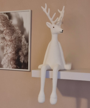 XXL Kantenhocker Hirsch 60 cm, Weihnachtsfigur