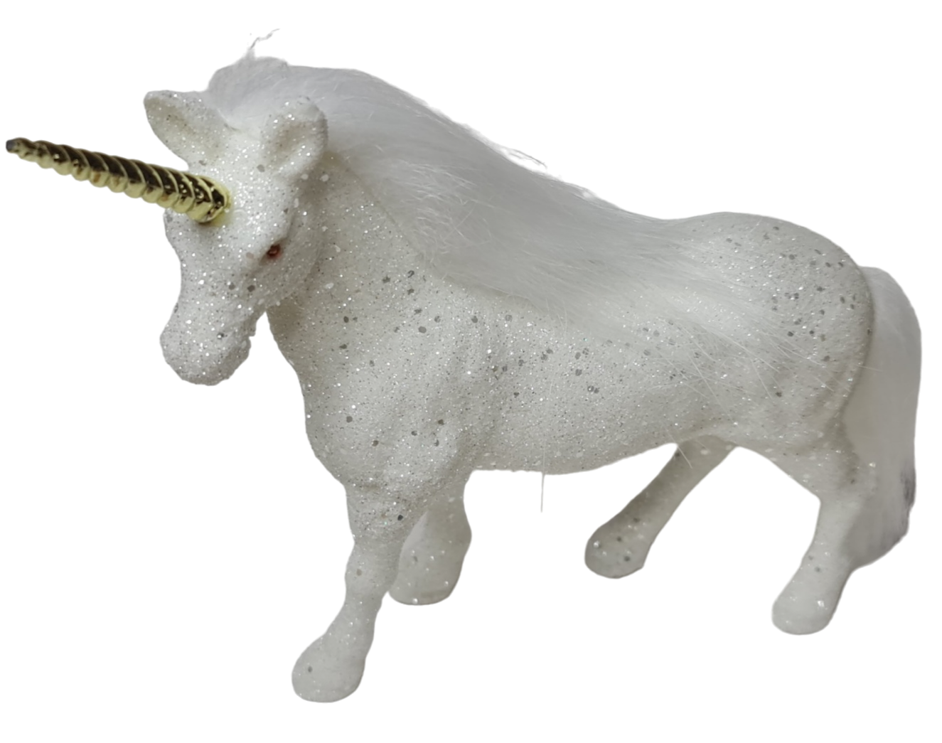 Einhorn in der Farbe Weiß mit Glitzer