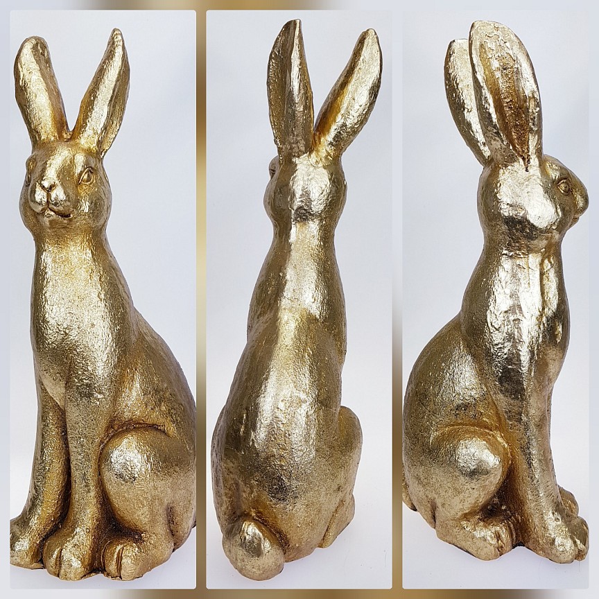 Prachtbursche Großer Hase Rabbit Weiß Sterngucker Figur Dekoration Osterhase