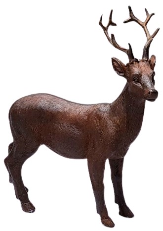Ein großer Hirsch mit braunem Geweih für Ihre elegante Weihnachtsdeko