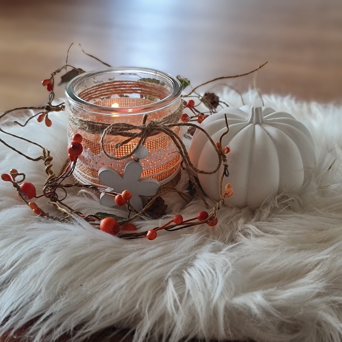 Vintage LKW Deko Mit Künstlichen Pflanzen - 20cm, Metall, Herbst-Theme - Für Couchtisch, Regal & Bauernhaus-Stil