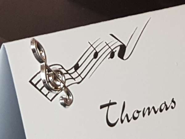 Tischkarte "Musik"