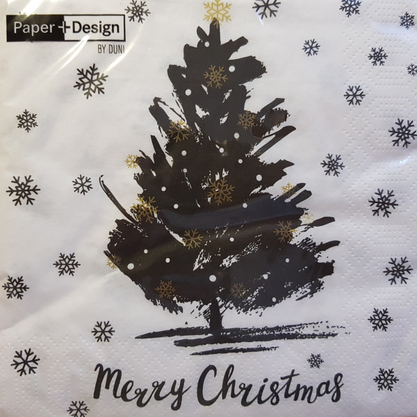 Weihnachtsservietten "Black Tree" und "merry Christmas" Weihnachtsservietten "Black Tree" und "merry Christmas"