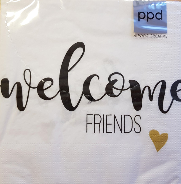 Servietten "welcome friends" für Ihr Gäste Servietten "welcome friends" für Ihr Gäste