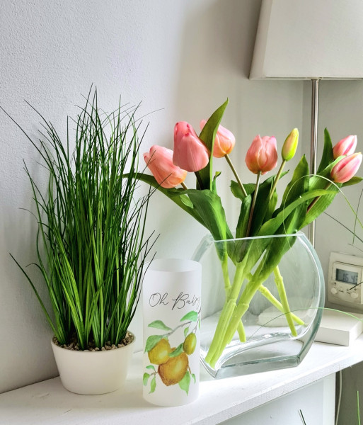 Pergament-Windlicht, Tischlicht "Hallo little Baby" pink - 2 Pergament-Windlicht, Tischlicht "Hallo little Baby" pink - 2