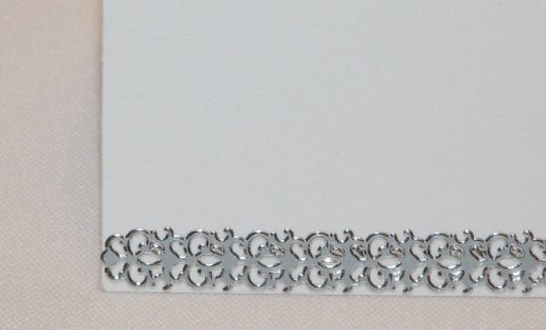 Tischkarte mit Ornamenten in Gold oder Silber 3