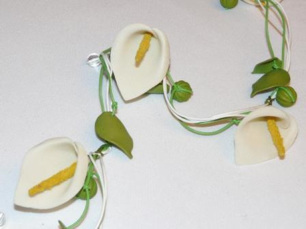 Tischgirlande - Girlande mit Calla. Tischdekoration bei Tischdeko-online.de 1