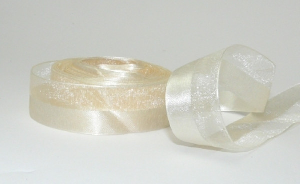 5 m Band aus Organza und Satin 22 mm 2