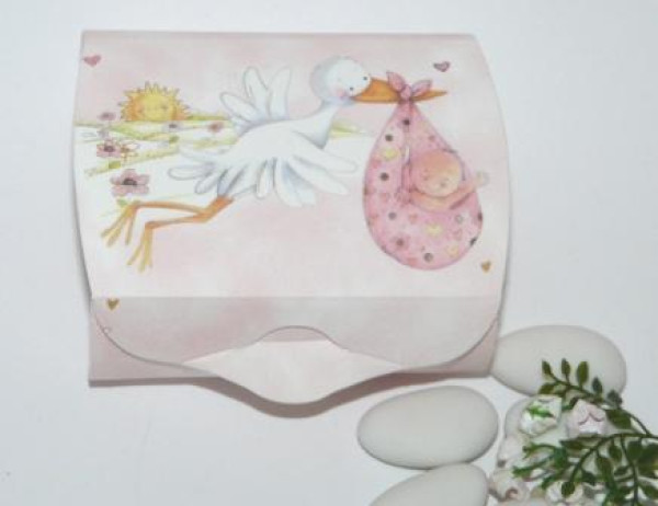 Gastgeschenk Storch zur Babyshower, babyparty 2