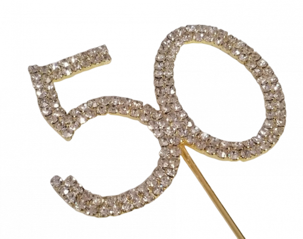 Godene 50 Aufsteller zur Goldhochzeit, Seitenansicht