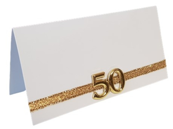 Tischkarte "Goldhochzeit" mit Goldener 50 - 1