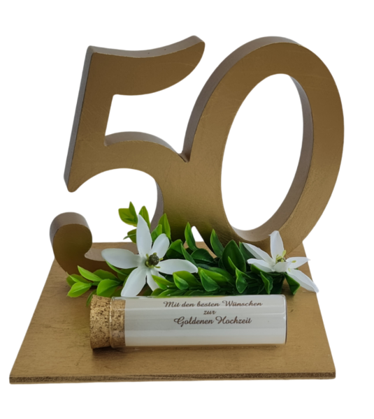 Geldgeschenk, Geldbox zur Goldenen Hochzeit, Jubiläum oder zum Geburtstag - 1 Geldgeschenk, Geldbox zur Goldenen Hochzeit, Jubiläum oder zum Geburtstag - 1