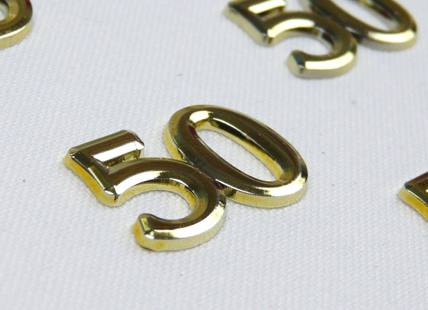 15 Streuzahlen "50" goldfarben - Streudeko - 2
