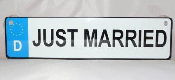 Hochzeitsdekoration - Just Married Auto-Schild. Autodeko 2