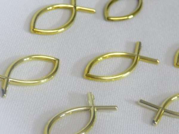 Streudekoration. 10 Streufische - silber oder gold 2