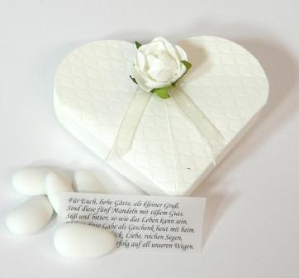 Gastgeschenk Herz mit einer Rose 1