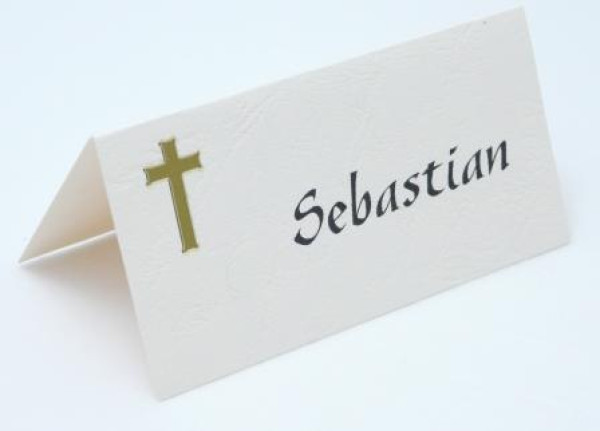 Tischkarte Kreuz, für alle christlichen Feiern 2