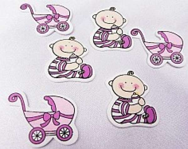 Streudeko Baby und Kinderwagen, rosa oder blau 2