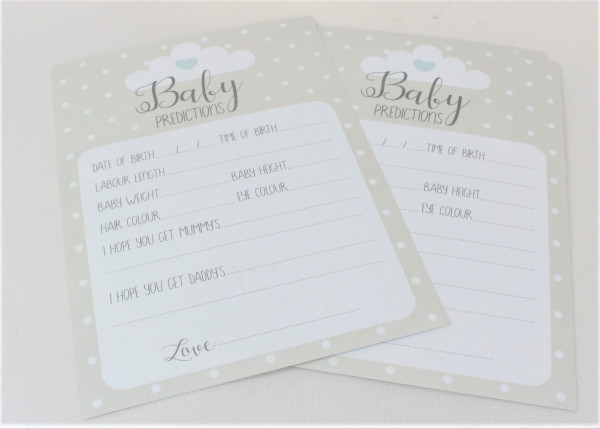 Box für die Babyparty mit Vohersage Karten (Baby Predictions) - 3