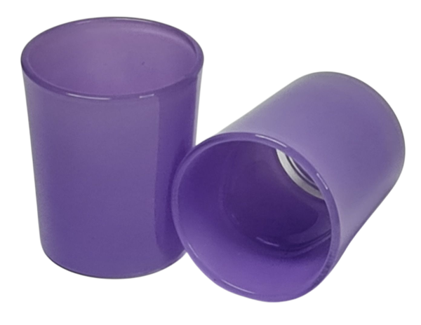 Windlichtglas in Flieder - Höhe 6,5 cm - 1 Windlichtglas in Flieder - Höhe 6,5 cm - 1