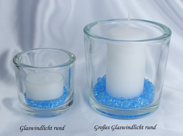 Großes Glaswindlicht rund Großes Glaswindlicht rund