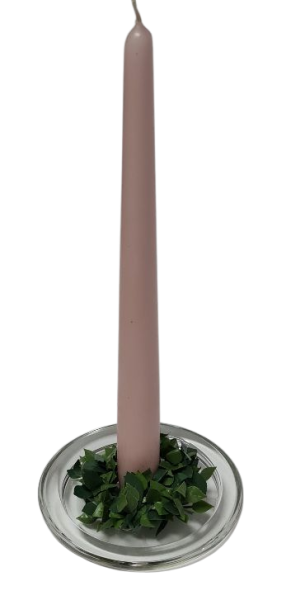 Kleiner Kerzenring aus Rosenblättern für Kerzen bis 2,5 cm - 1 Kleiner Kerzenring aus Rosenblättern für Kerzen bis 2,5 cm - 1
