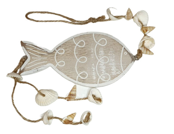 Fisch-Anhänger mit Muscheln - Kommunion, Konfirmation - 1