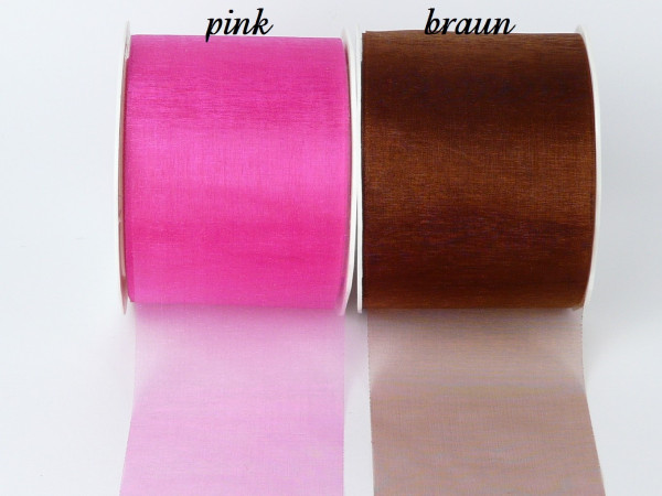 1 m Organzaband 70 mm breit in vielen Farben