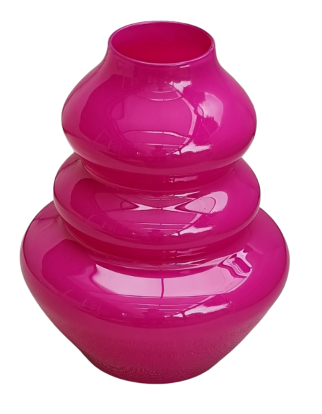 Moderne Glasvase in Pink - 1 Moderne Glasvase in Pink - 1