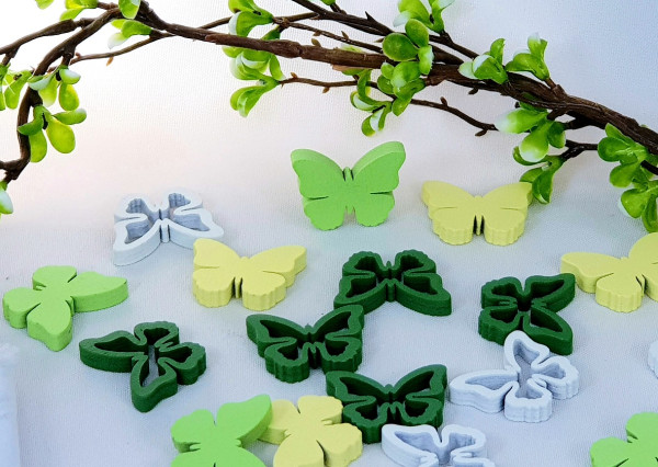 Streudekoration mit 24 Schmetterlingen für den Ostertisch oder die Deko im Frühling, Sommer - 1 Streudekoration mit 24 Schmetterlingen für den Ostertisch oder die Deko im Frühling, Sommer - 1