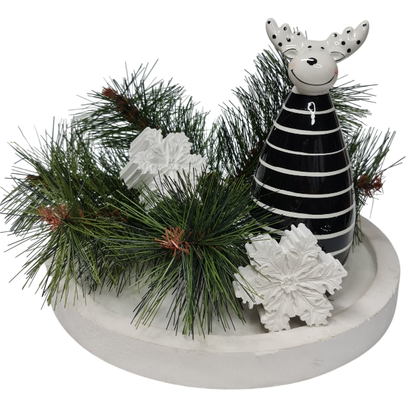 Deko-Schneeflocke aus Keraflott – 6,5 cm, weiß - 2 Deko-Schneeflocke aus Keraflott – 6,5 cm, weiß - 2
